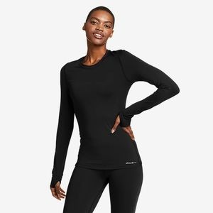 Eddie Bauer NWT Women's Brushed Baselayer Crew, XS, Black, never worn